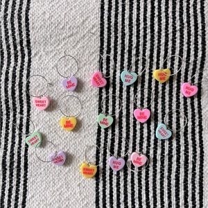 Conversation Hearts Valentines Wine Tags